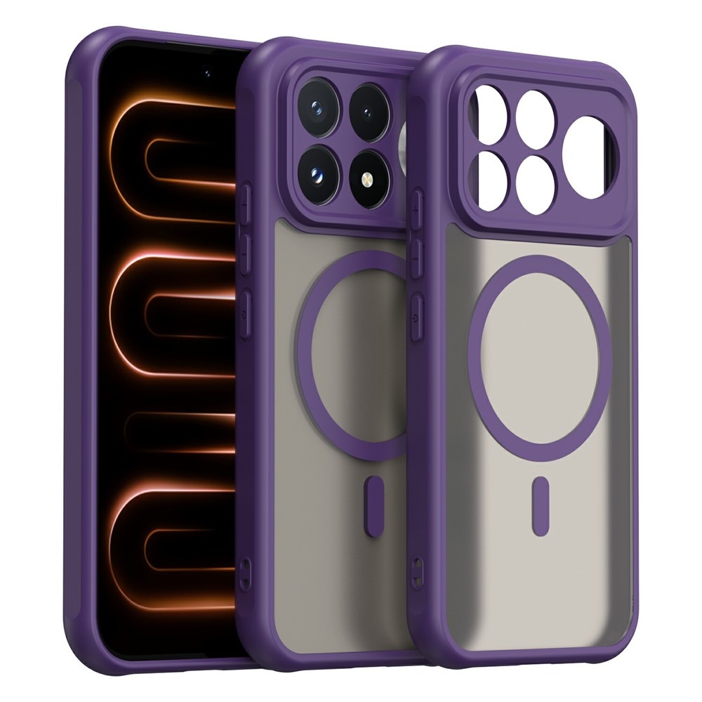 Case matný gélový obal s MagSafe na Xiaomi Poco F9 Pro 5G - fialový