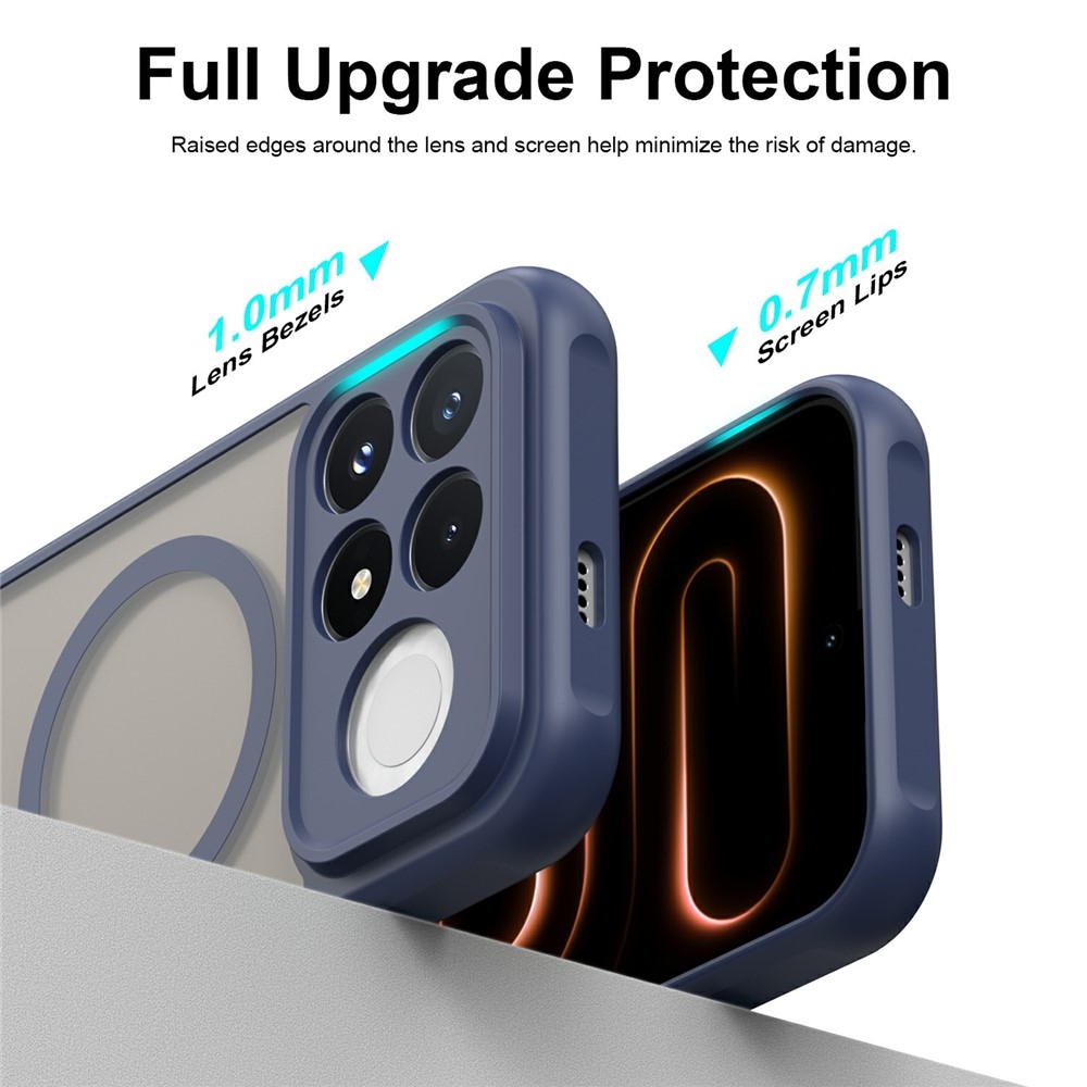 Case matný gélový obal s MagSafe na Xiaomi Poco F9 Pro 5G - modrý