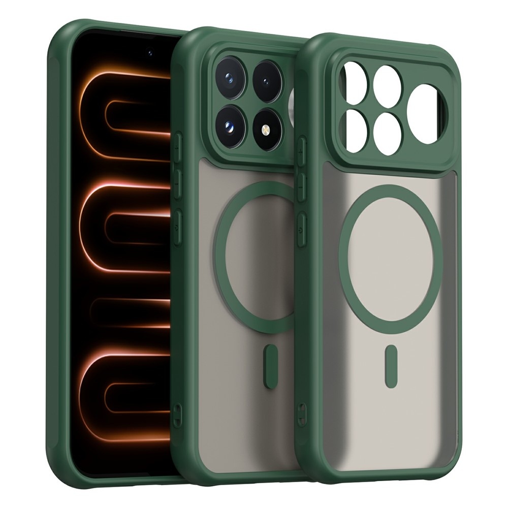 Case matný gélový obal s MagSafe na Xiaomi Poco F9 Pro 5G - zelený