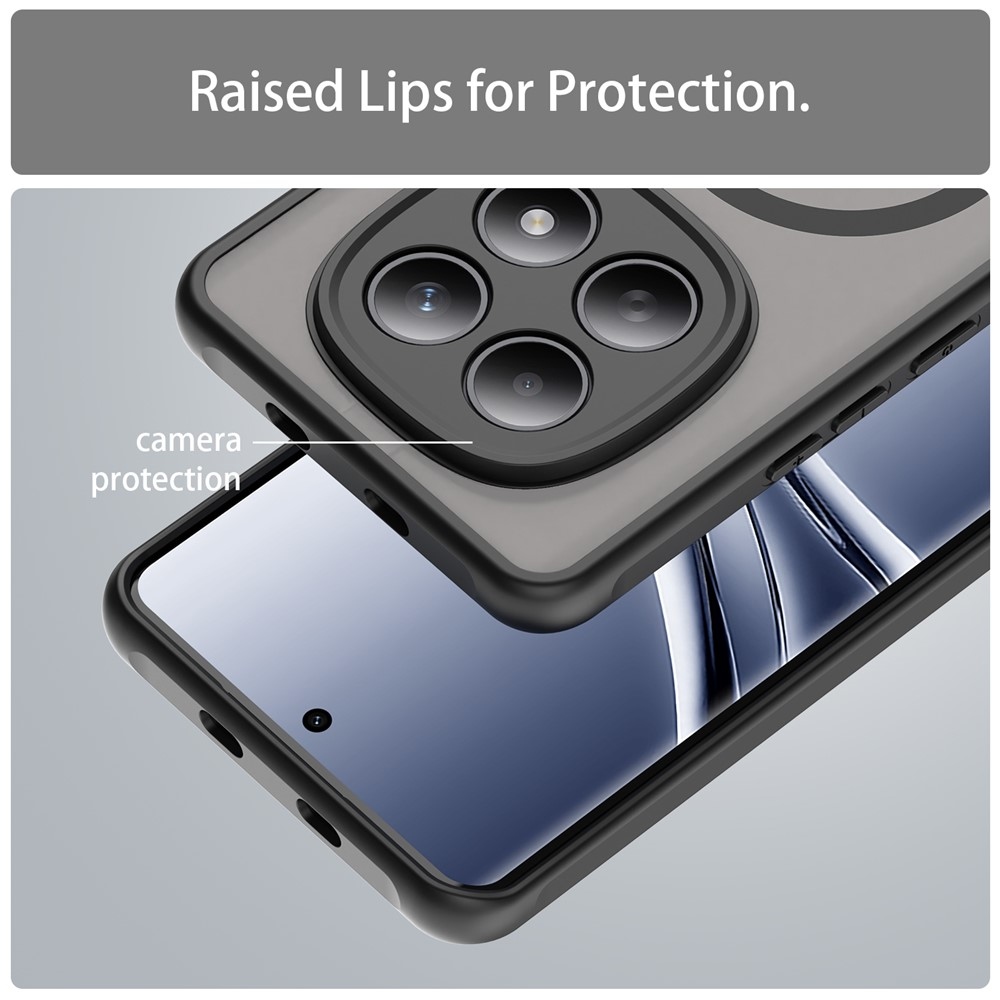 Case matný gélový obal s MagSafe na Xiaomi Poco M8 5G/Redmi Note 15 5G/Note 15 4G - čierny