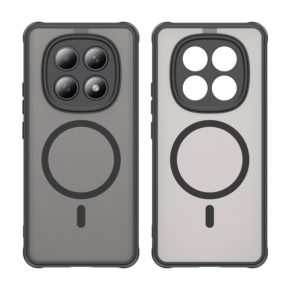 Case matný gélový obal s MagSafe na Xiaomi Poco M8 5G/Redmi Note 15 5G/Note 15 4G - čierny