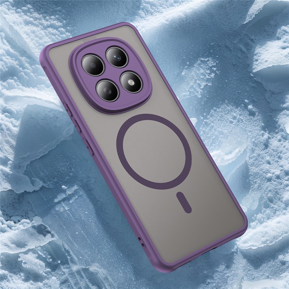 Case matný gélový obal s MagSafe na Xiaomi Poco M8 5G/Redmi Note 15 5G/Note 15 4G - fialový