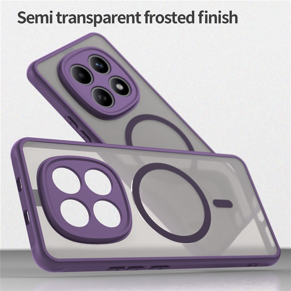 Case matný gélový obal s MagSafe na Xiaomi Poco M8 5G/Redmi Note 15 5G/Note 15 4G - fialový