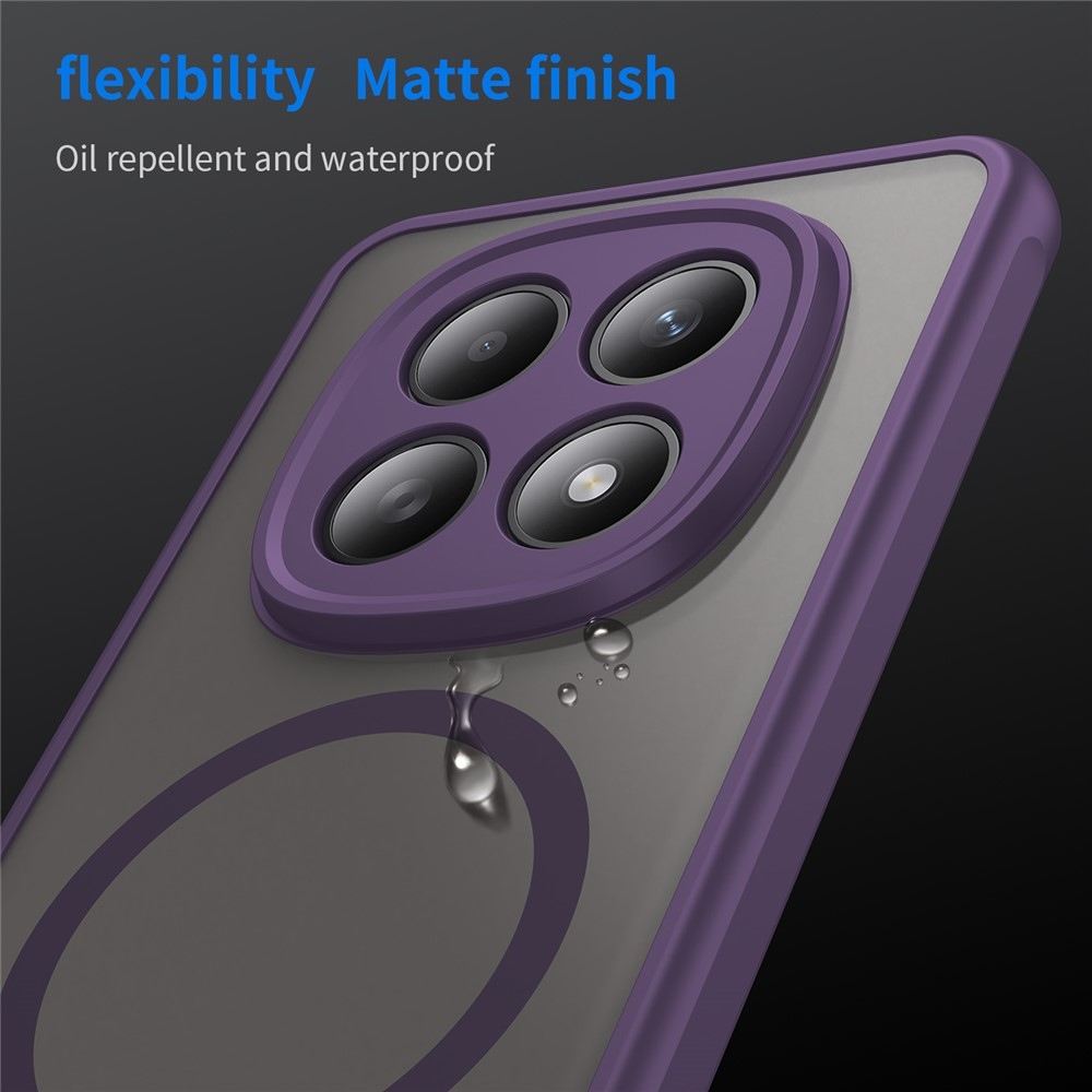 Case matný gélový obal s MagSafe na Xiaomi Poco M8 5G/Redmi Note 15 5G/Note 15 4G - fialový