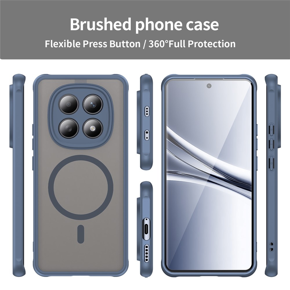 Case matný gélový obal s MagSafe na Xiaomi Poco M8 5G/Redmi Note 15 5G/Note 15 4G - modrý