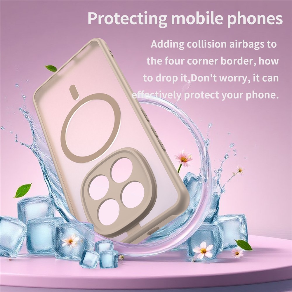 Case matný gélový obal s MagSafe na Xiaomi Poco M8 5G/Redmi Note 15 5G/Note 15 4G - oranžový