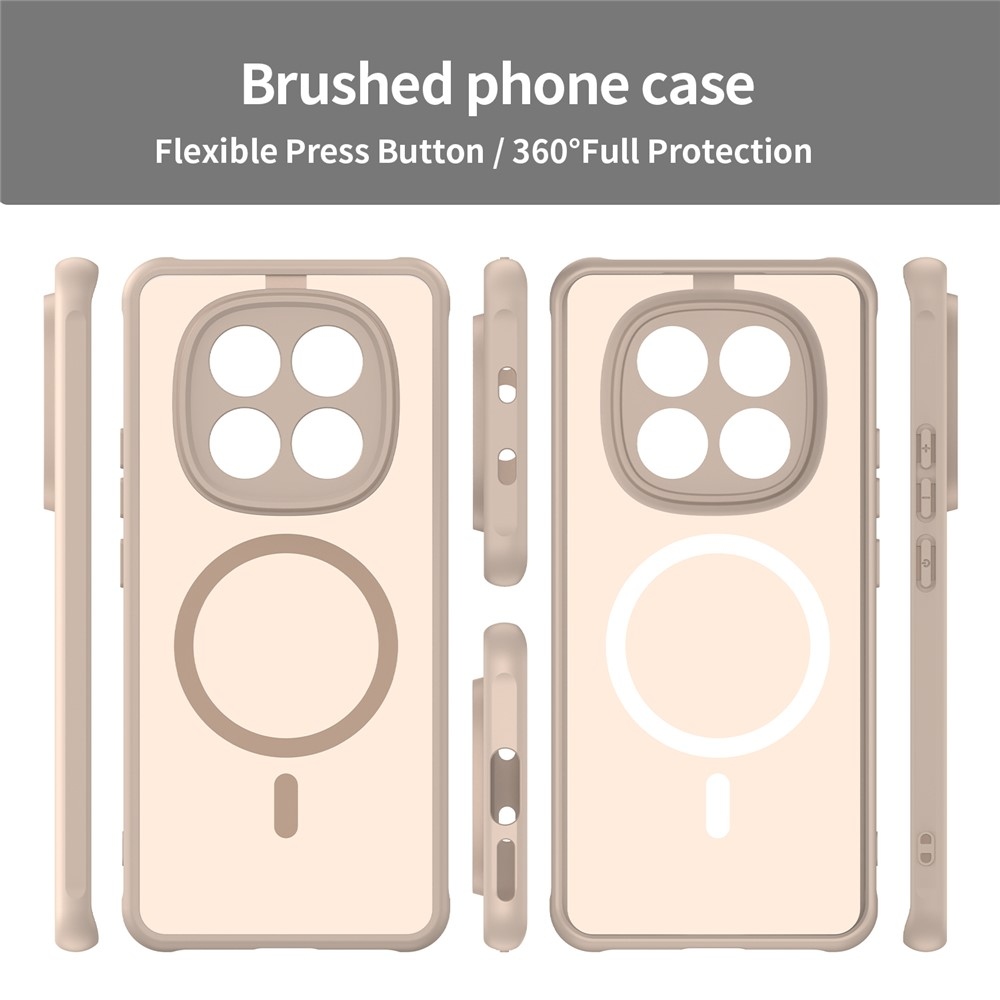 Case matný gélový obal s MagSafe na Xiaomi Poco M8 5G/Redmi Note 15 5G/Note 15 4G - oranžový