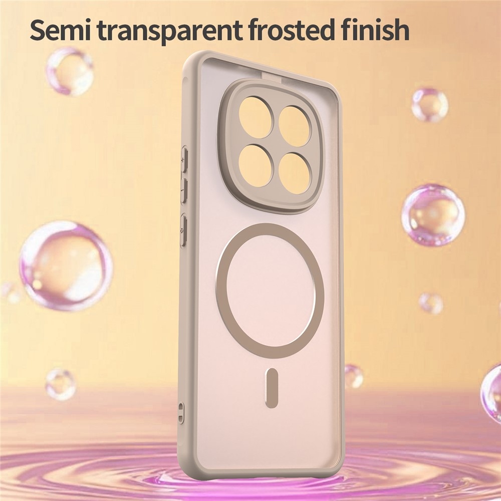 Case matný gélový obal s MagSafe na Xiaomi Poco M8 5G/Redmi Note 15 5G/Note 15 4G - oranžový