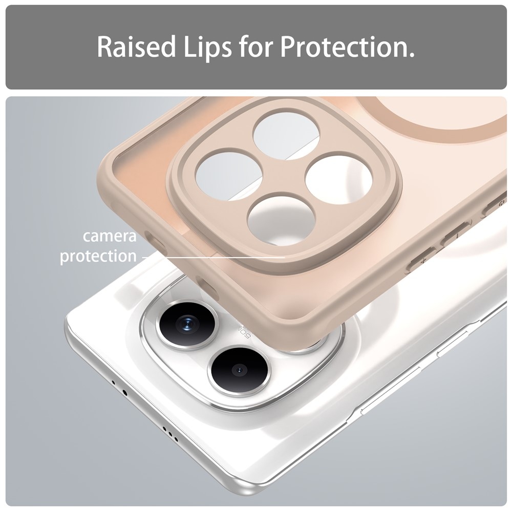 Case matný gélový obal s MagSafe na Xiaomi Poco M8 5G/Redmi Note 15 5G/Note 15 4G - oranžový