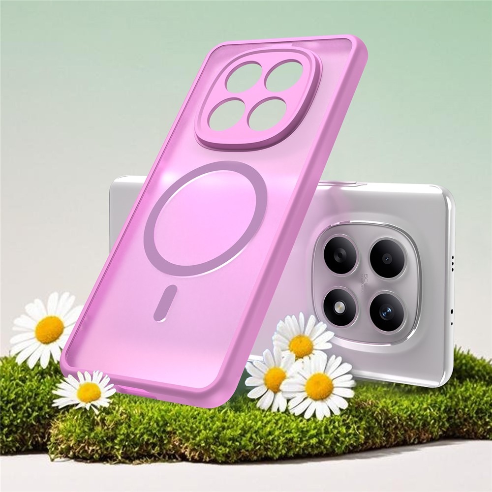 Case matný gélový obal s MagSafe na Xiaomi Poco M8 5G/Redmi Note 15 5G/Note 15 4G - svetlofialový