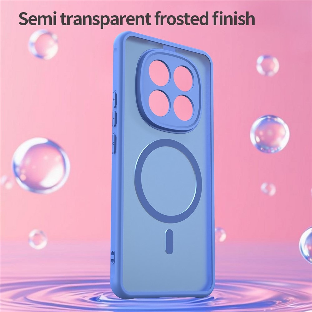 Case matný gélový obal s MagSafe na Xiaomi Poco M8 5G/Redmi Note 15 5G/Note 15 4G - svetlomodrý