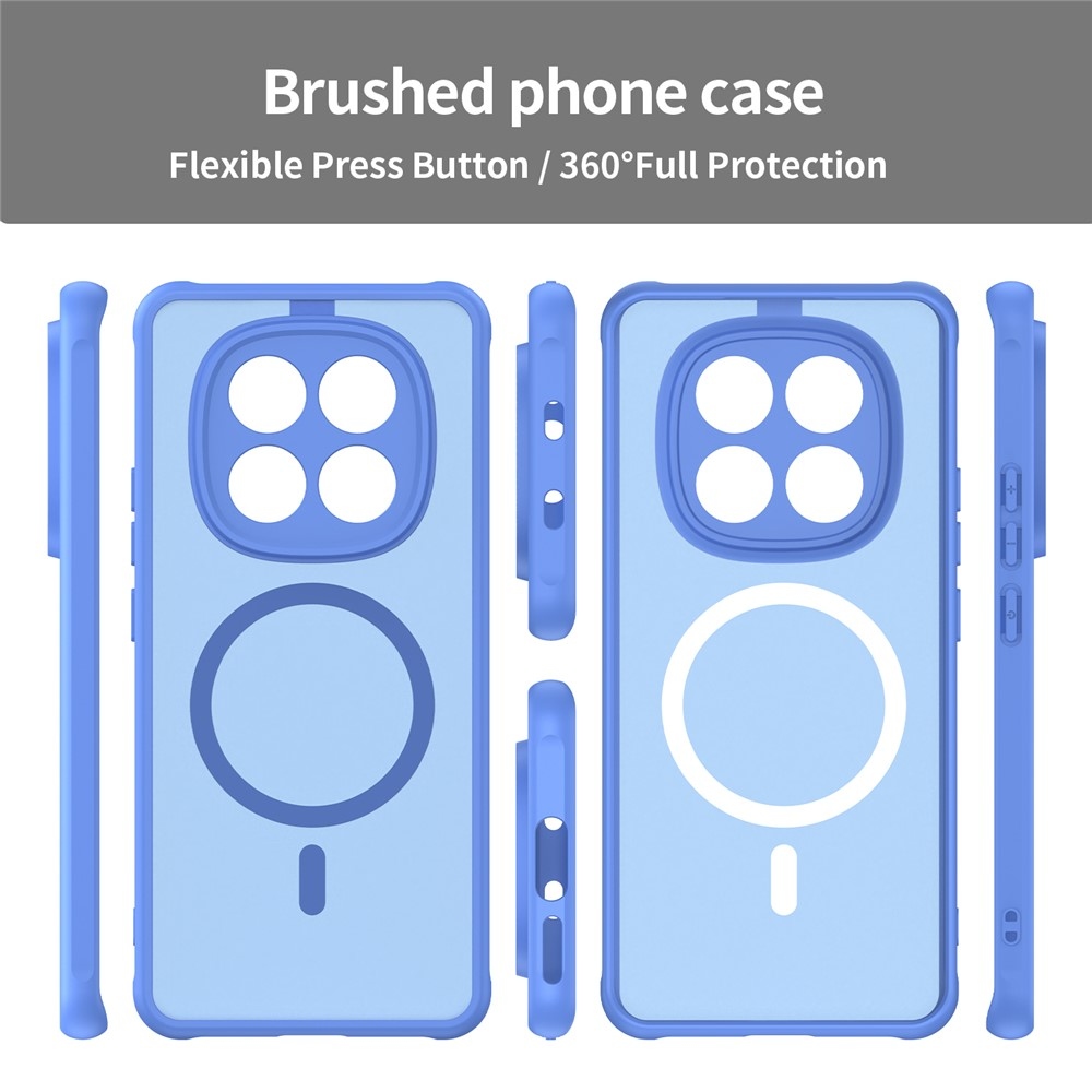 Case matný gélový obal s MagSafe na Xiaomi Poco M8 5G/Redmi Note 15 5G/Note 15 4G - svetlomodrý