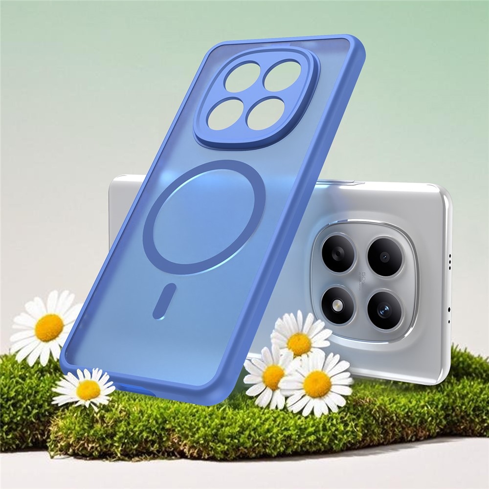 Case matný gélový obal s MagSafe na Xiaomi Poco M8 5G/Redmi Note 15 5G/Note 15 4G - svetlomodrý