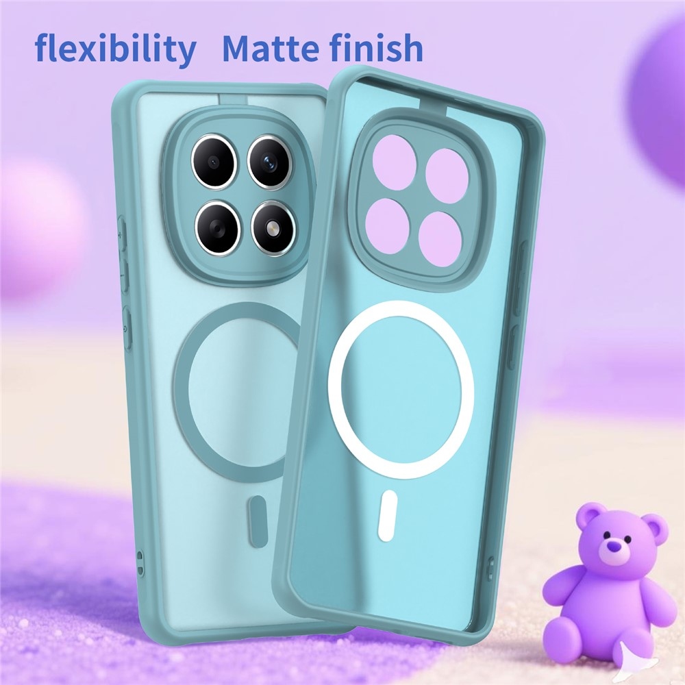 Case matný gélový obal s MagSafe na Xiaomi Poco M8 5G/Redmi Note 15 5G/Note 15 4G - svetlozelený