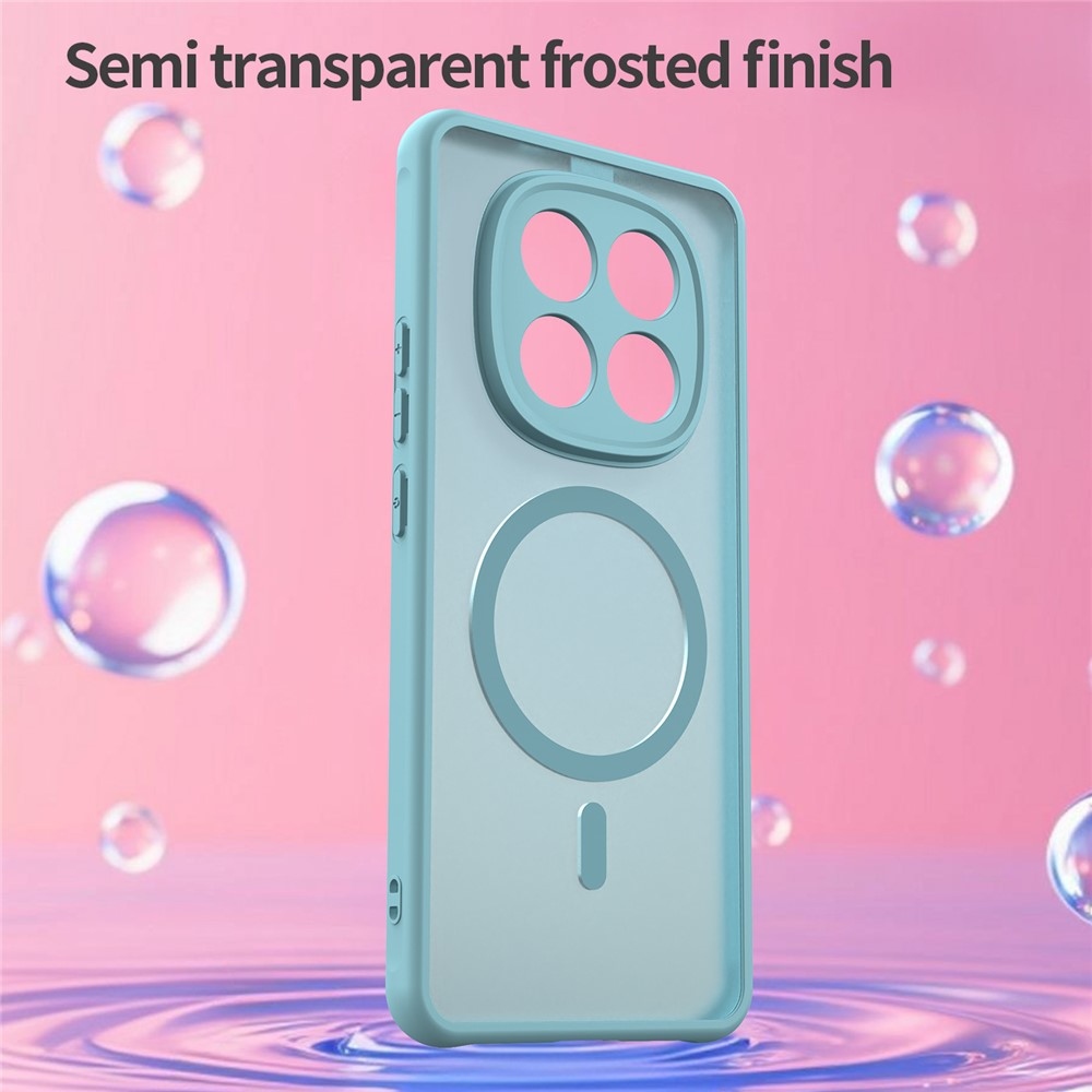 Case matný gélový obal s MagSafe na Xiaomi Poco M8 5G/Redmi Note 15 5G/Note 15 4G - svetlozelený