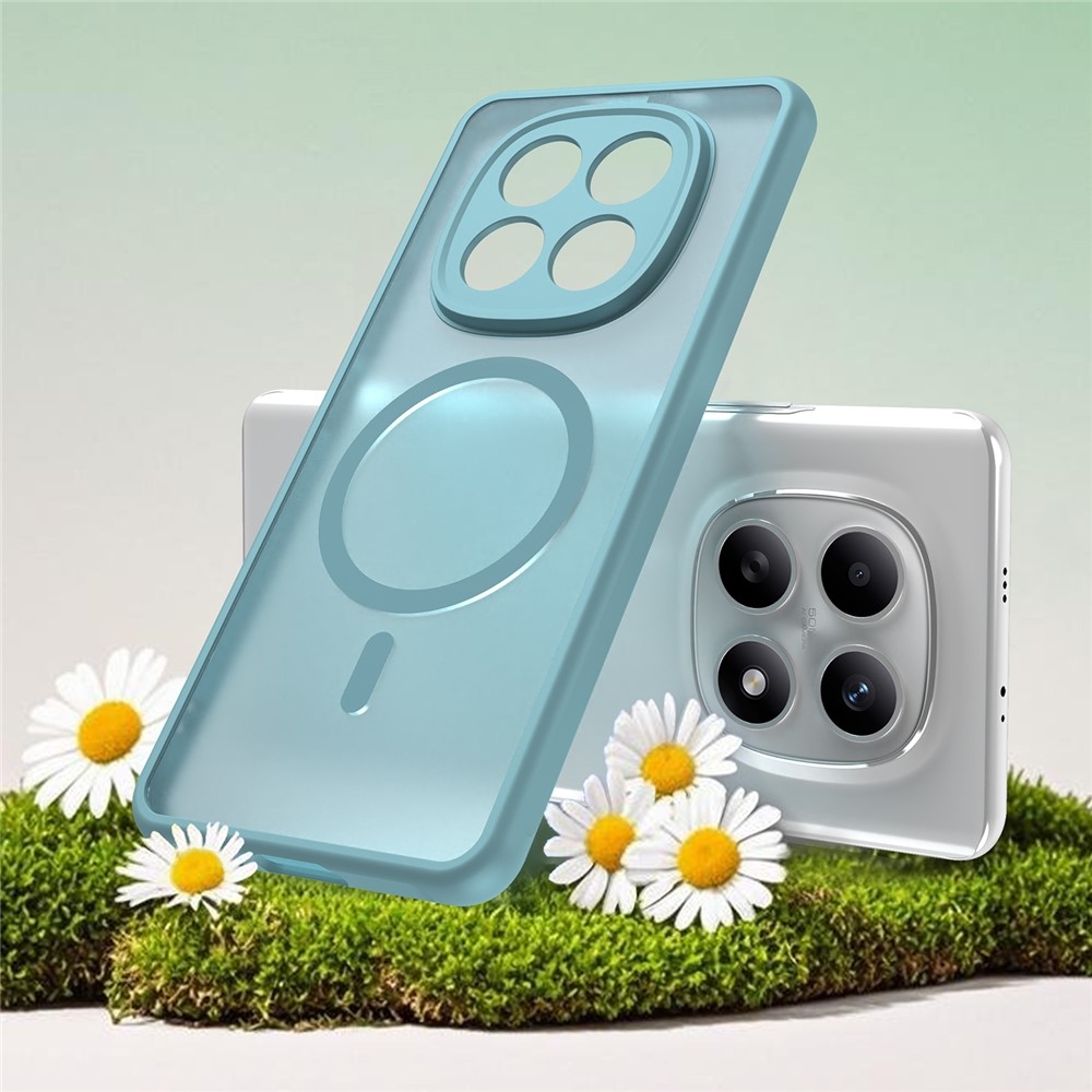 Case matný gélový obal s MagSafe na Xiaomi Poco M8 5G/Redmi Note 15 5G/Note 15 4G - svetlozelený