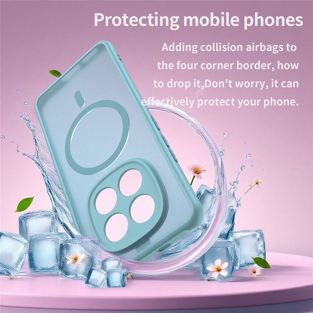 Case matný gélový obal s MagSafe na Xiaomi Poco M8 5G/Redmi Note 15 5G/Note 15 4G - svetlozelený