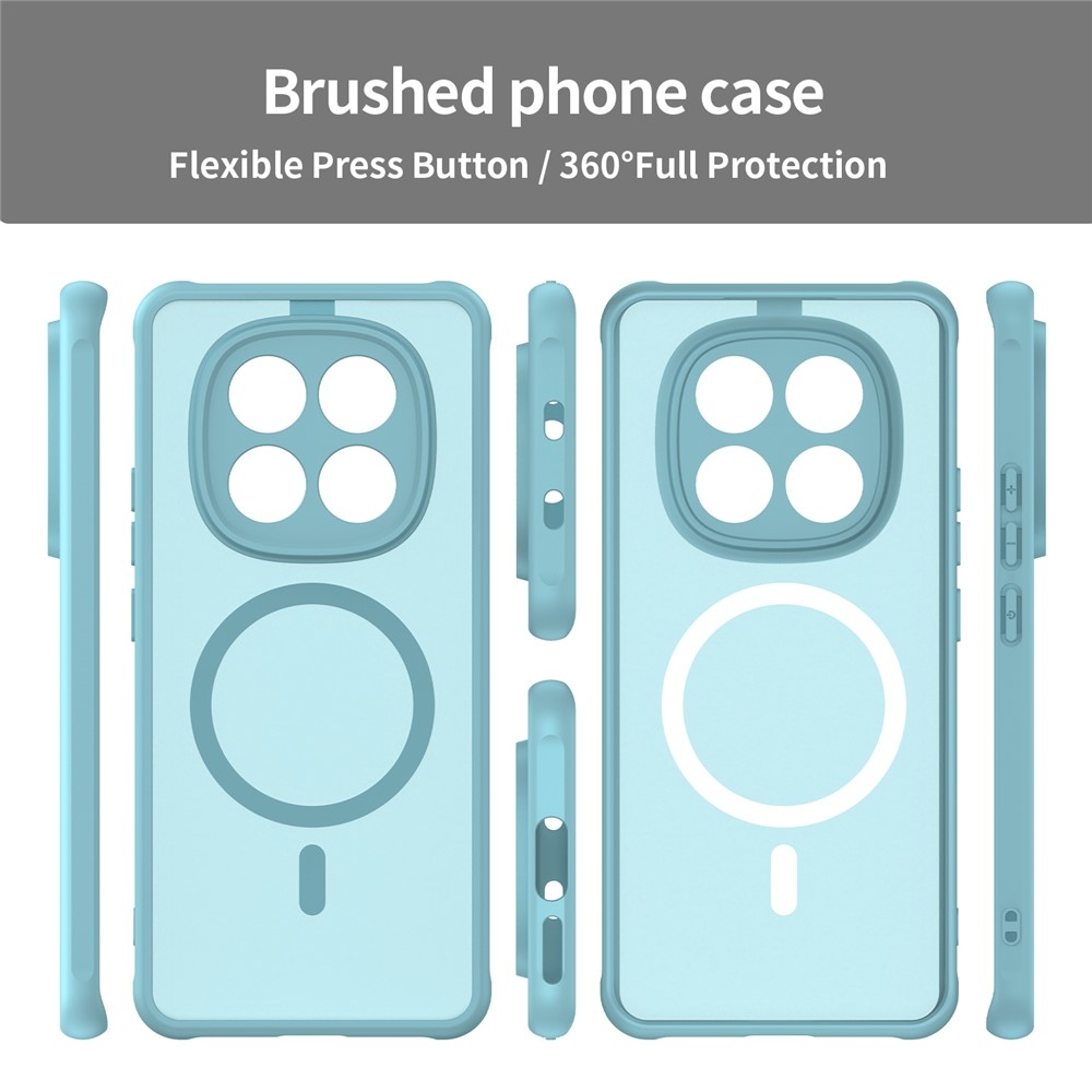 Case matný gélový obal s MagSafe na Xiaomi Poco M8 5G/Redmi Note 15 5G/Note 15 4G - svetlozelený