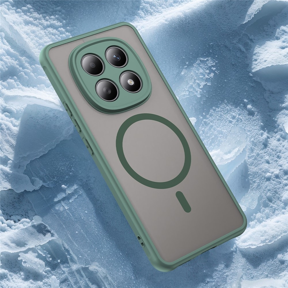 Case matný gélový obal s MagSafe na Xiaomi Poco M8 5G/Redmi Note 15 5G/Note 15 4G - zelený