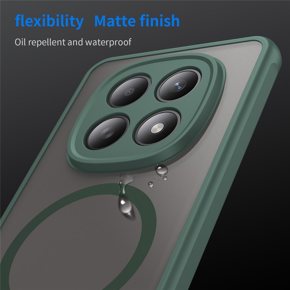 Case matný gélový obal s MagSafe na Xiaomi Poco M8 5G/Redmi Note 15 5G/Note 15 4G - zelený