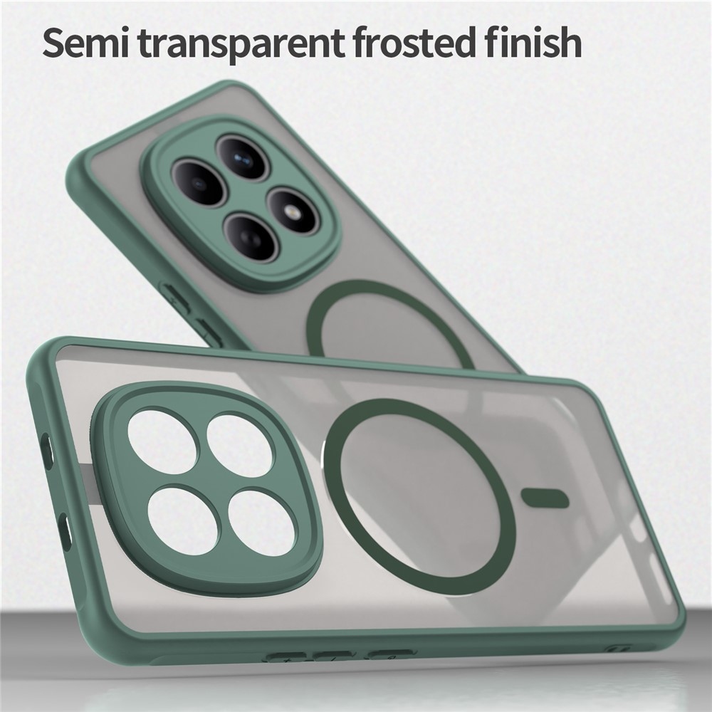 Case matný gélový obal s MagSafe na Xiaomi Poco M8 5G/Redmi Note 15 5G/Note 15 4G - zelený