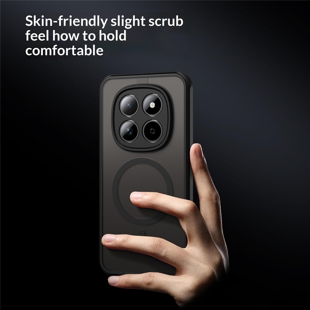 Case matný gélový obal s MagSafe na Xiaomi Redmi Note 15 Pro 5G - čierny