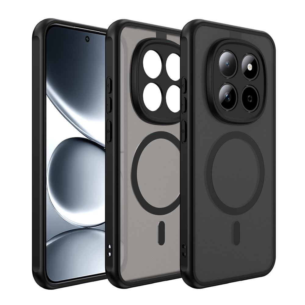 Case matný gélový obal s MagSafe na Xiaomi Redmi Note 15 Pro 5G - čierny