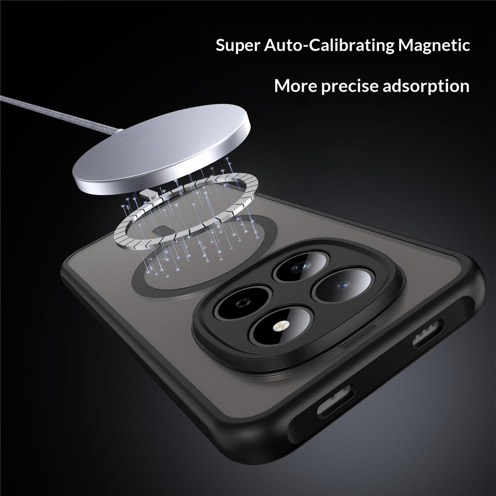 Case matný gélový obal s MagSafe na Xiaomi Redmi Note 15 Pro 5G - čierny