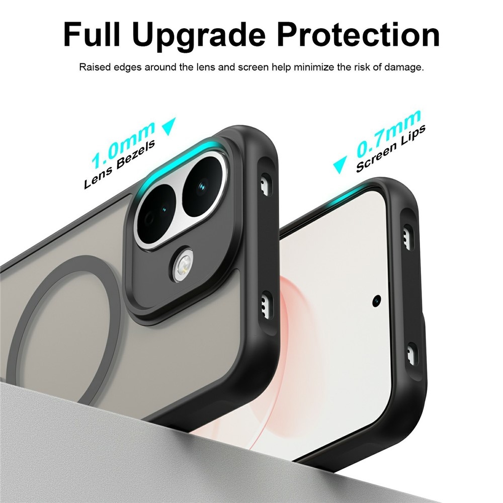 Case matný gélový obal s MagSafe na Xiaomi Redmi Note 17 Pro 5G - čierny