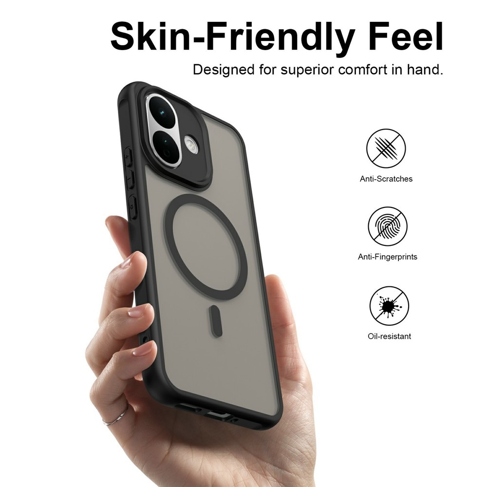 Case matný gélový obal s MagSafe na Xiaomi Redmi Note 17 Pro 5G - čierny