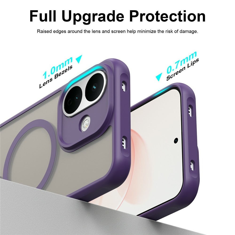Case matný gélový obal s MagSafe na Xiaomi Redmi Note 17 Pro 5G - fialový