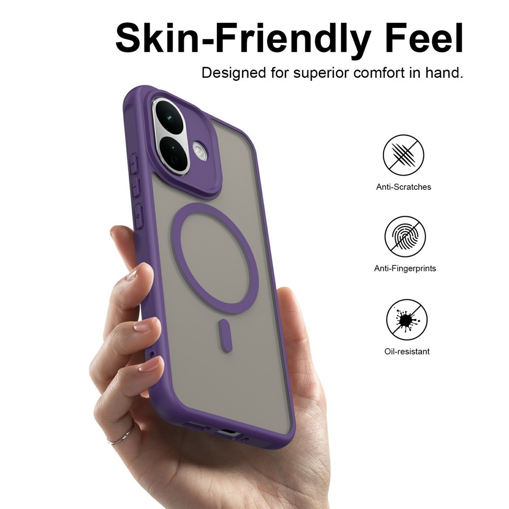 Case matný gélový obal s MagSafe na Xiaomi Redmi Note 17 Pro 5G - fialový