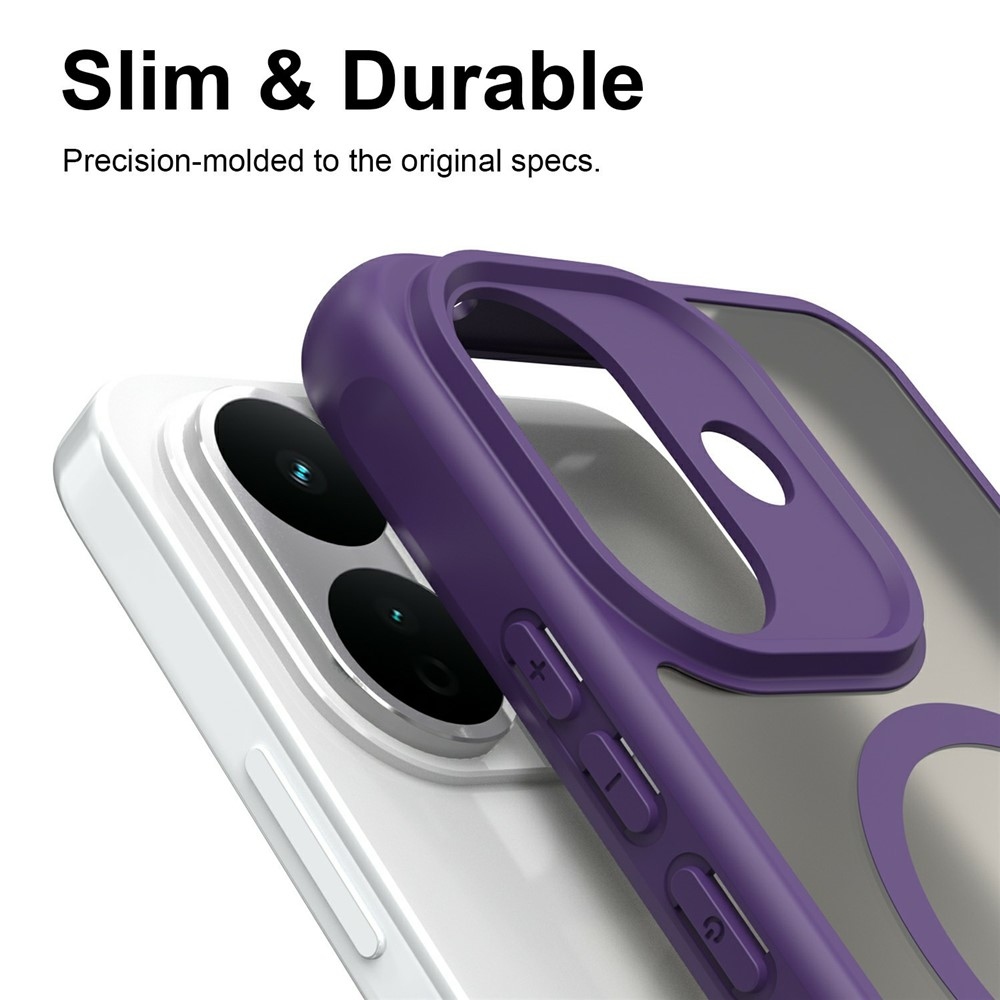 Case matný gélový obal s MagSafe na Xiaomi Redmi Note 17 Pro 5G - fialový