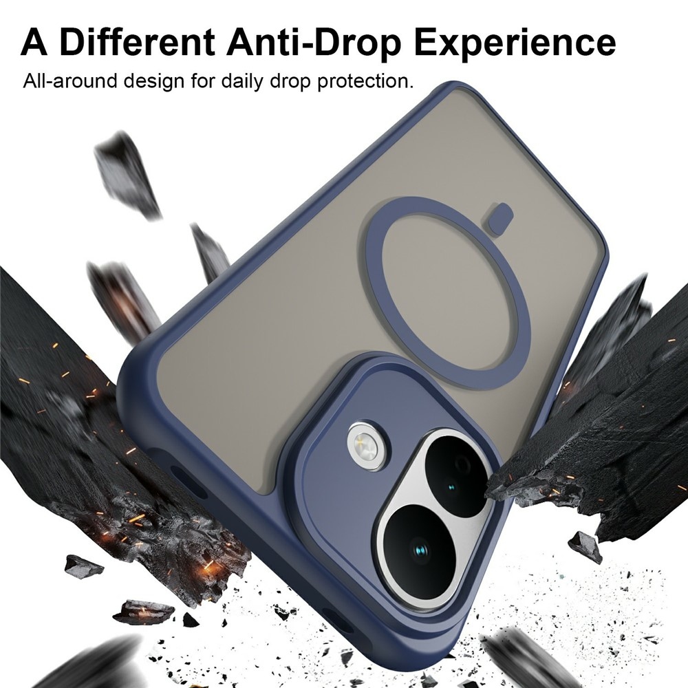 Case matný gélový obal s MagSafe na Xiaomi Redmi Note 17 Pro 5G - modrý