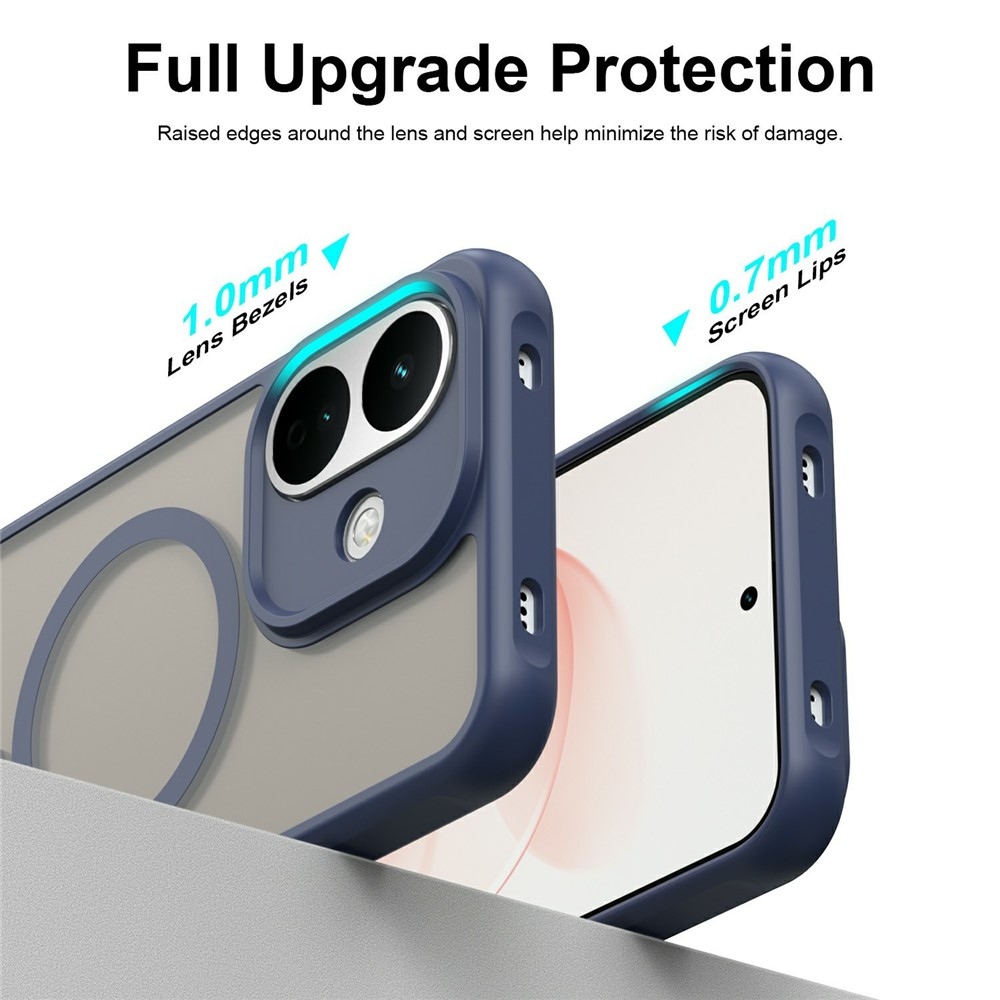 Case matný gélový obal s MagSafe na Xiaomi Redmi Note 17 Pro 5G - modrý