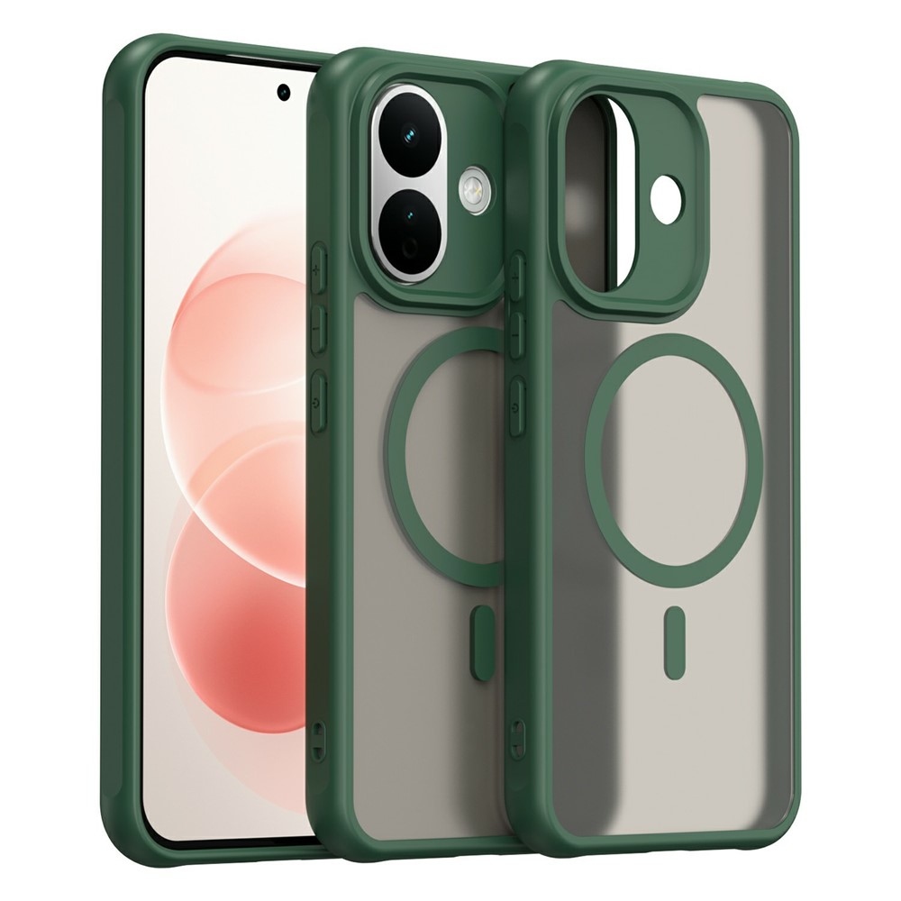 Case matný gélový obal s MagSafe na Xiaomi Redmi Note 17 Pro 5G - zelený