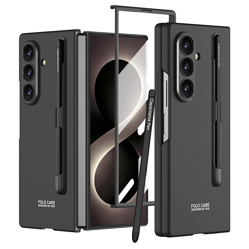 Case plastový obal s ochranným sklom na displej + stylus na Samsung Galaxy Z Fold8 Ultra 5G - čierny