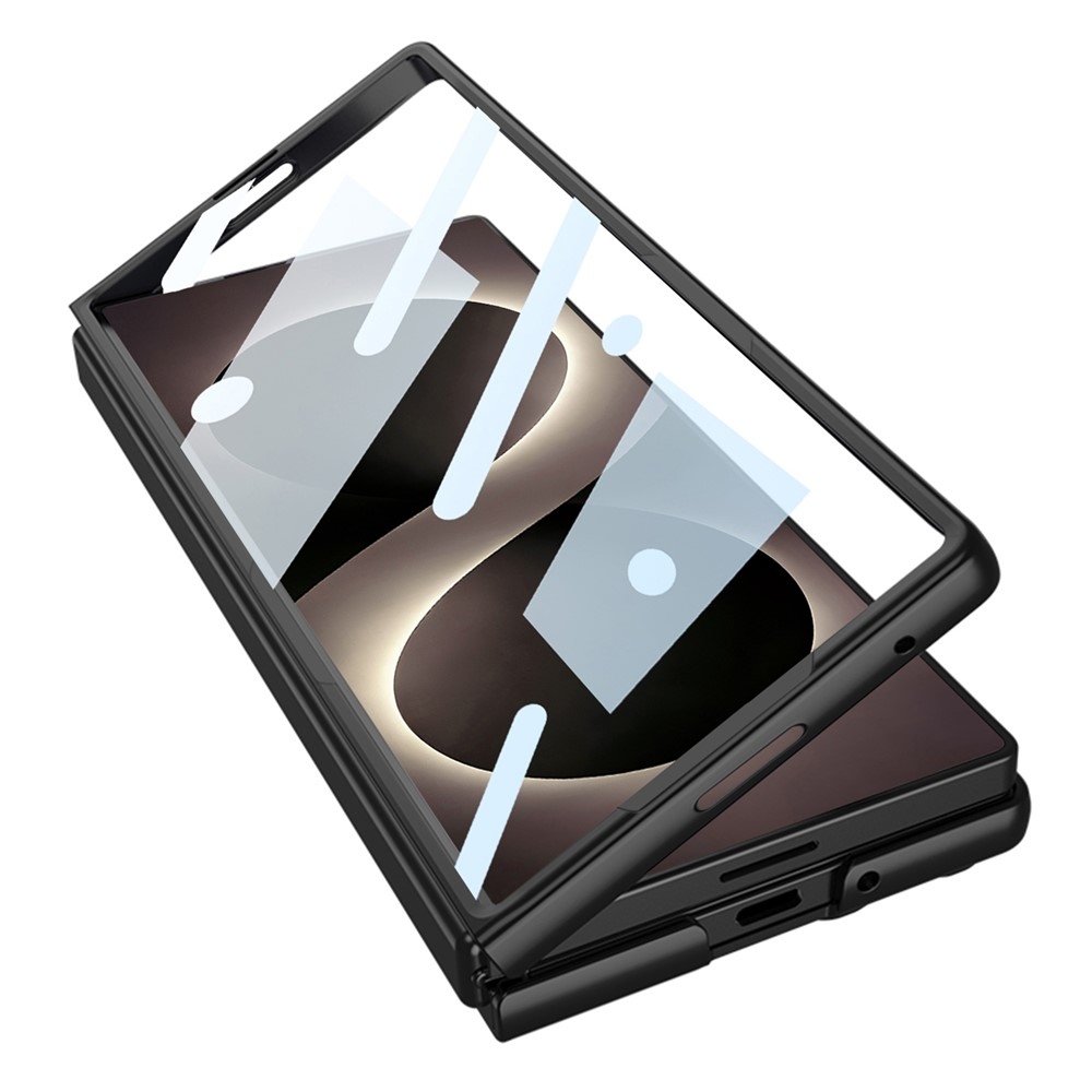 Case plastový obal s ochranným sklom na displej + stylus na Samsung Galaxy Z Fold8 Ultra 5G - čierny