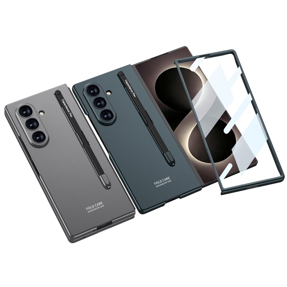 Case plastový obal s ochranným sklom na displej + stylus na Samsung Galaxy Z Fold8 Ultra 5G - čierny