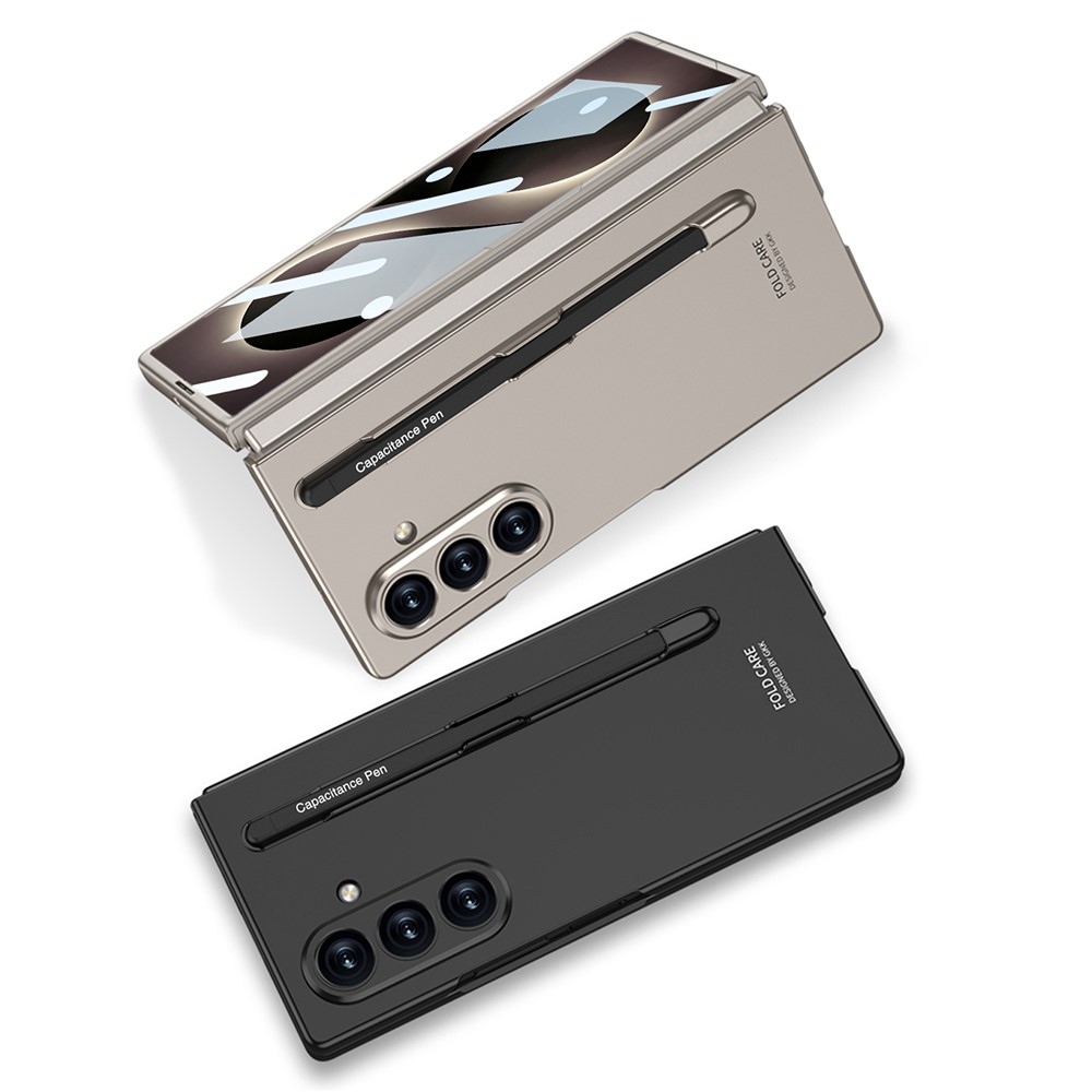 Case plastový obal s ochranným sklom na displej + stylus na Samsung Galaxy Z Fold8 Ultra 5G - svetlosivý