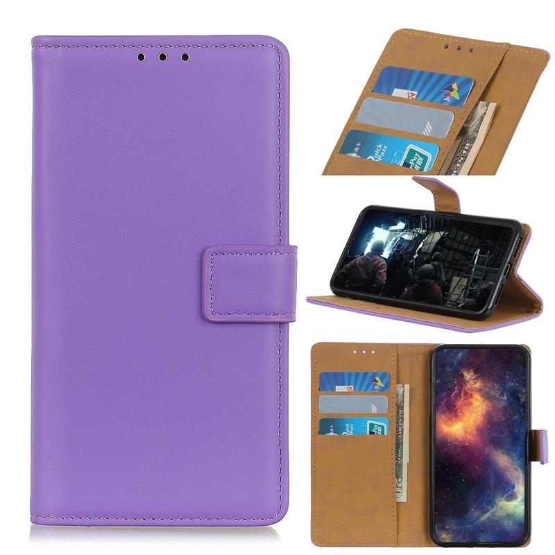 Case PU kožené peněženkové puzdro na mobil Huawei P40 Pro - fialové