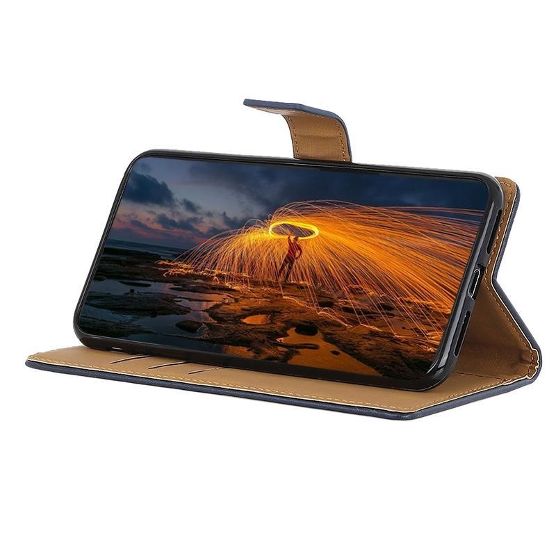 Case PU kožené peněženkové puzdro na mobil Nokia 5.3 - modré
