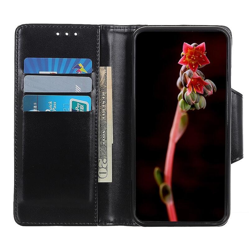 Case PU kožené peněženkové puzdro na mobil Samsung Galaxy A02s (164.2x75.9x9.1mm) - čierne