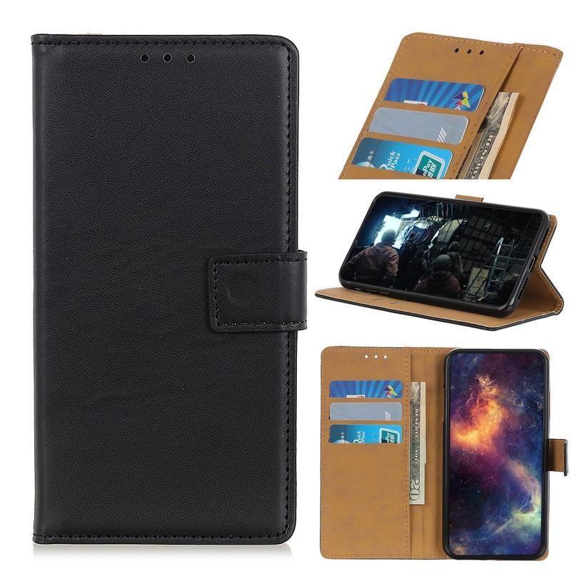 Case PU kožené peněženkové pouzdro na mobil Samsung Galaxy Note 10 Lite - černé