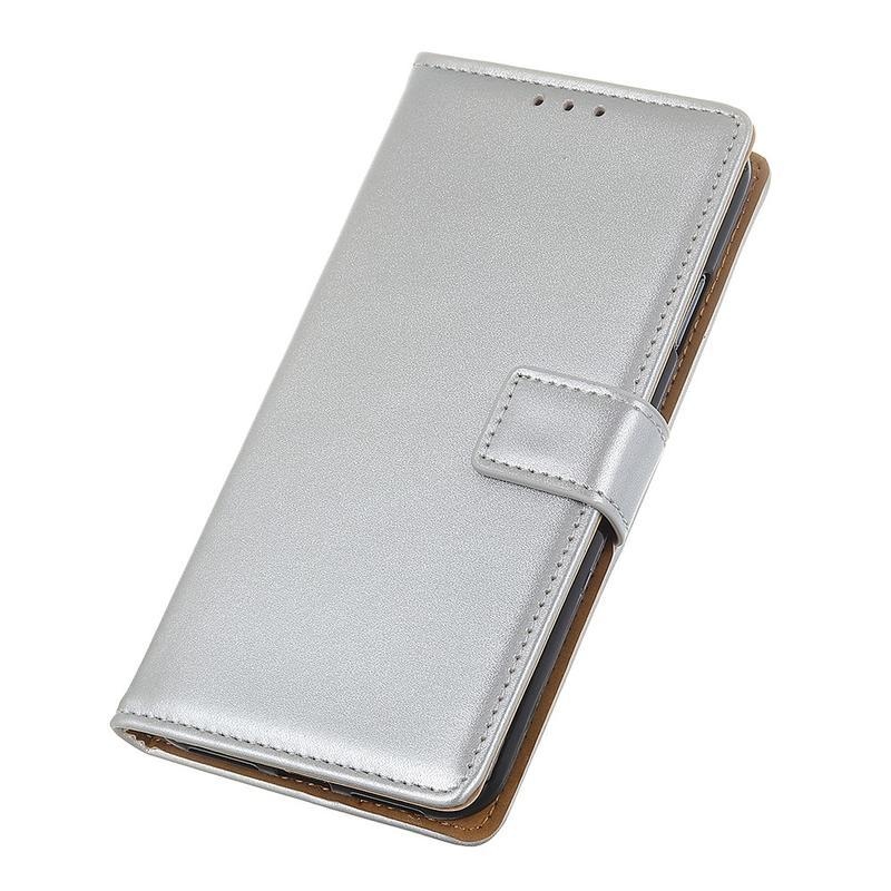 Case PU kožené peněženkové puzdro na mobil Xiaomi Redmi 8A - strieborné