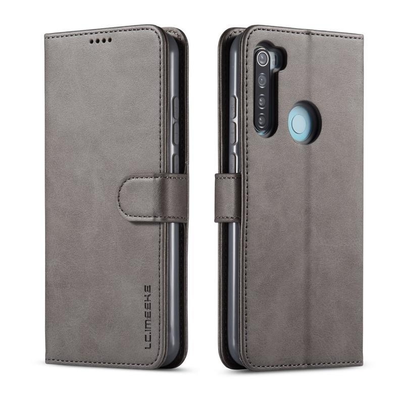 Case PU kožené peněženkové puzdro na mobil Xiaomi Redmi Note 8T - šedé