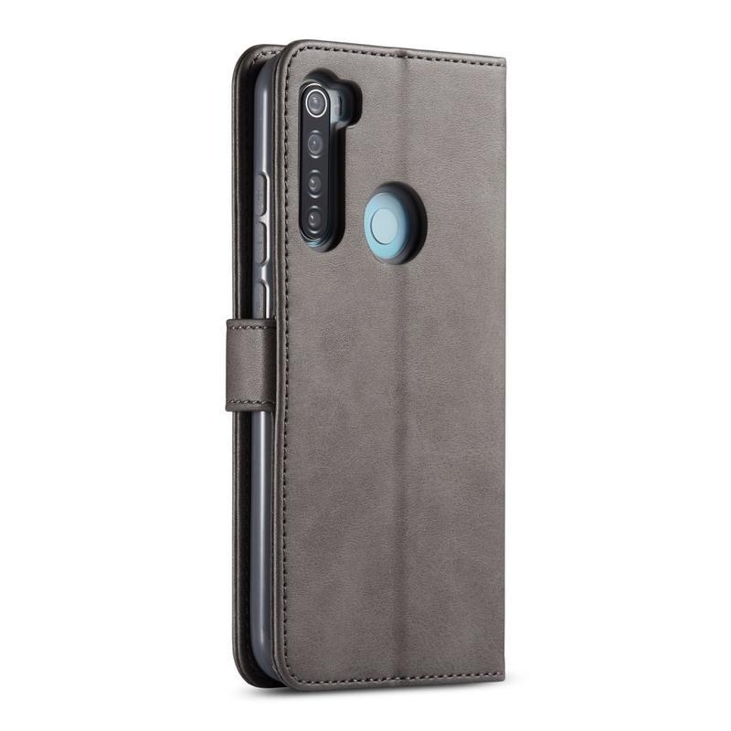 Case PU kožené peněženkové puzdro na mobil Xiaomi Redmi Note 8T - šedé