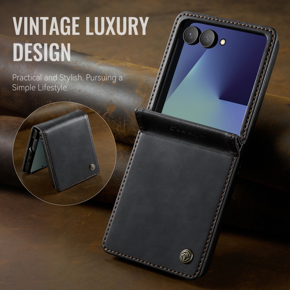 CASEME knižkové púzdro na Samsung Galaxy Z Flip8 5G - čierne