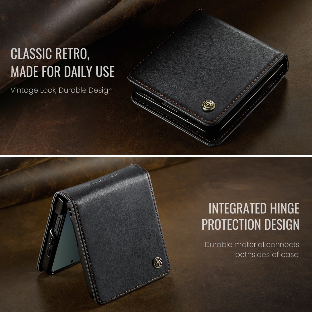 CASEME knižkové púzdro na Samsung Galaxy Z Flip8 5G - čierne