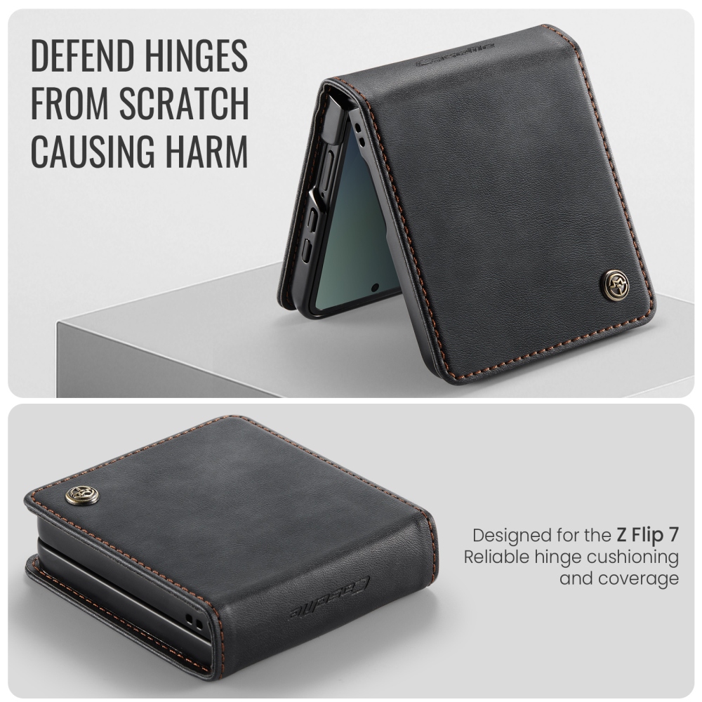 CASEME knižkové púzdro na Samsung Galaxy Z Flip8 5G - čierne